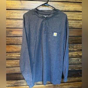 Carhartt Men's Dark Gray Long Sleeve Henley